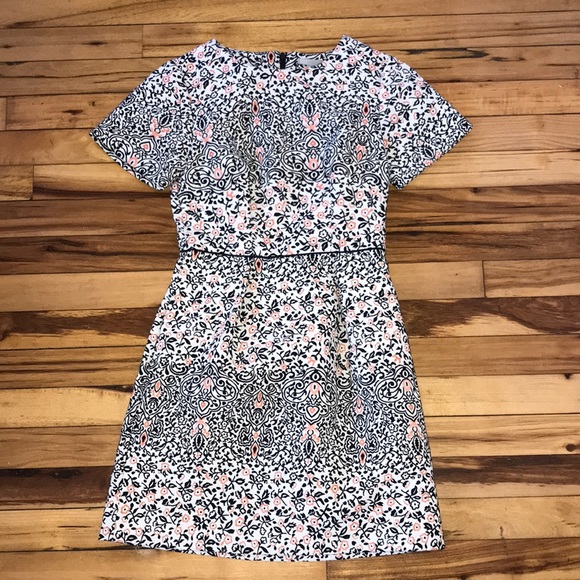 H&M | Dresses | Hm Embroidered Short Sleeve Floral Dress Pockets | Poshmark